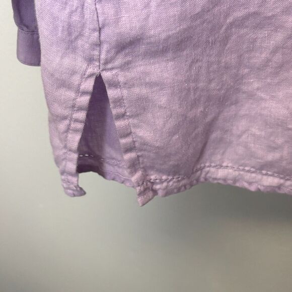 LL Bean Womens 100% Linen Tunic‎ Lilac Medium - Picture 6 of 12